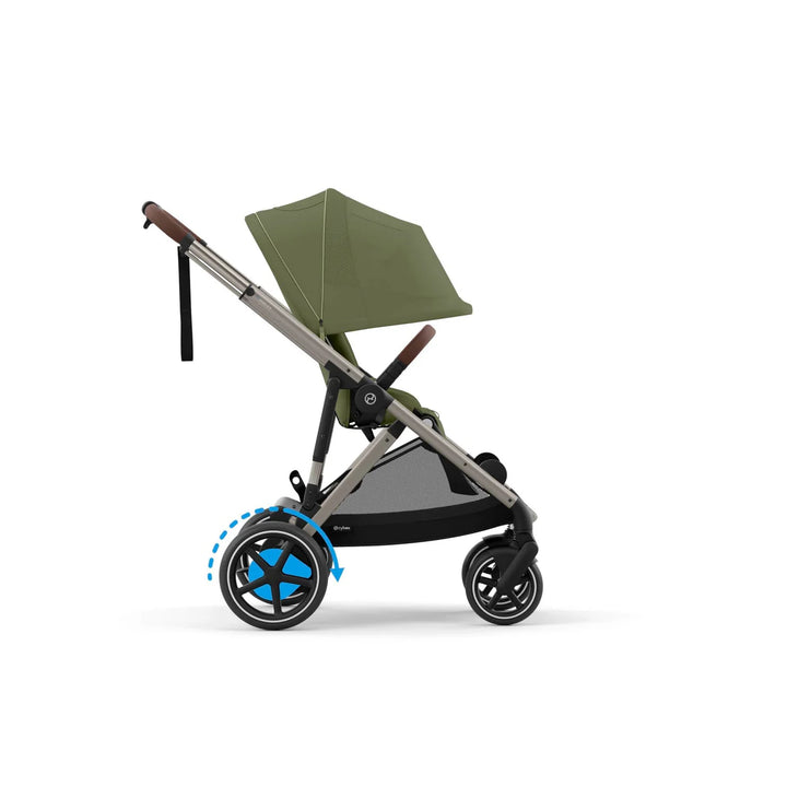 Cybex eGazelle S Double Pushchair - Taupe/Moss Green