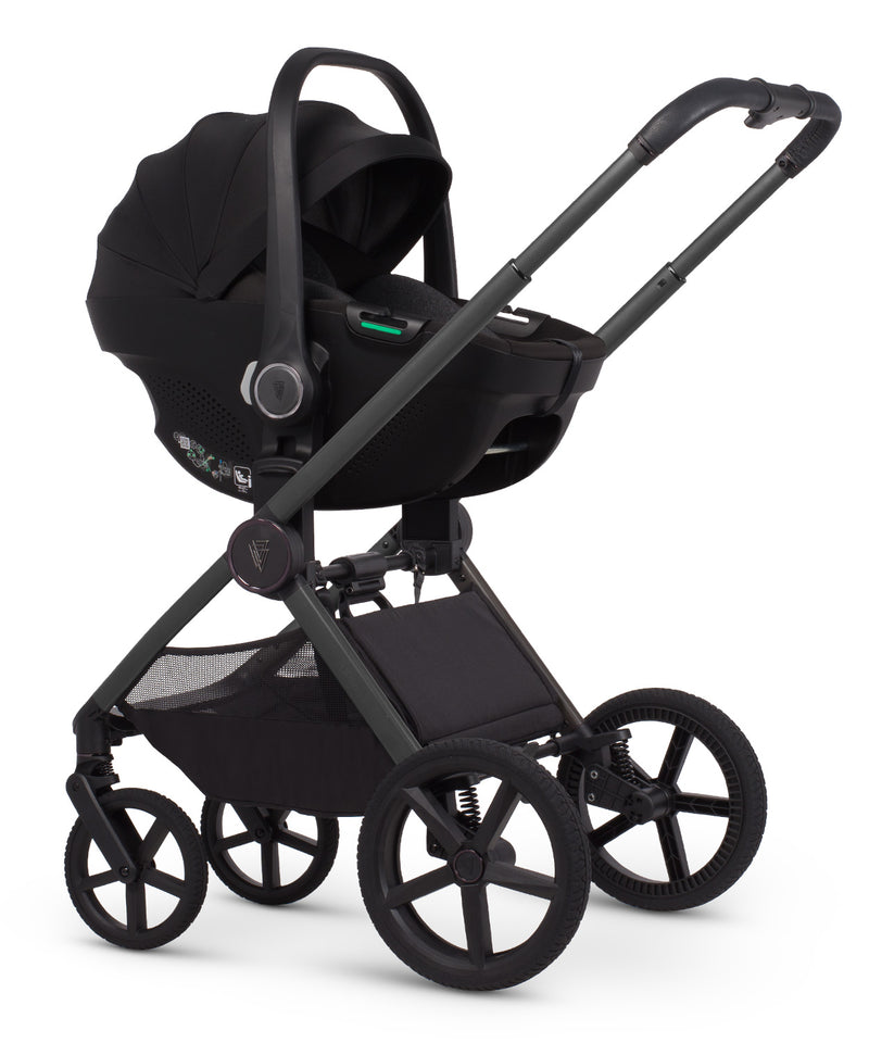 Venicci Upline3 Travel System Inc Tiago Car Seat & 360 Base 13 Piece Luxury Bundle - Aloe
