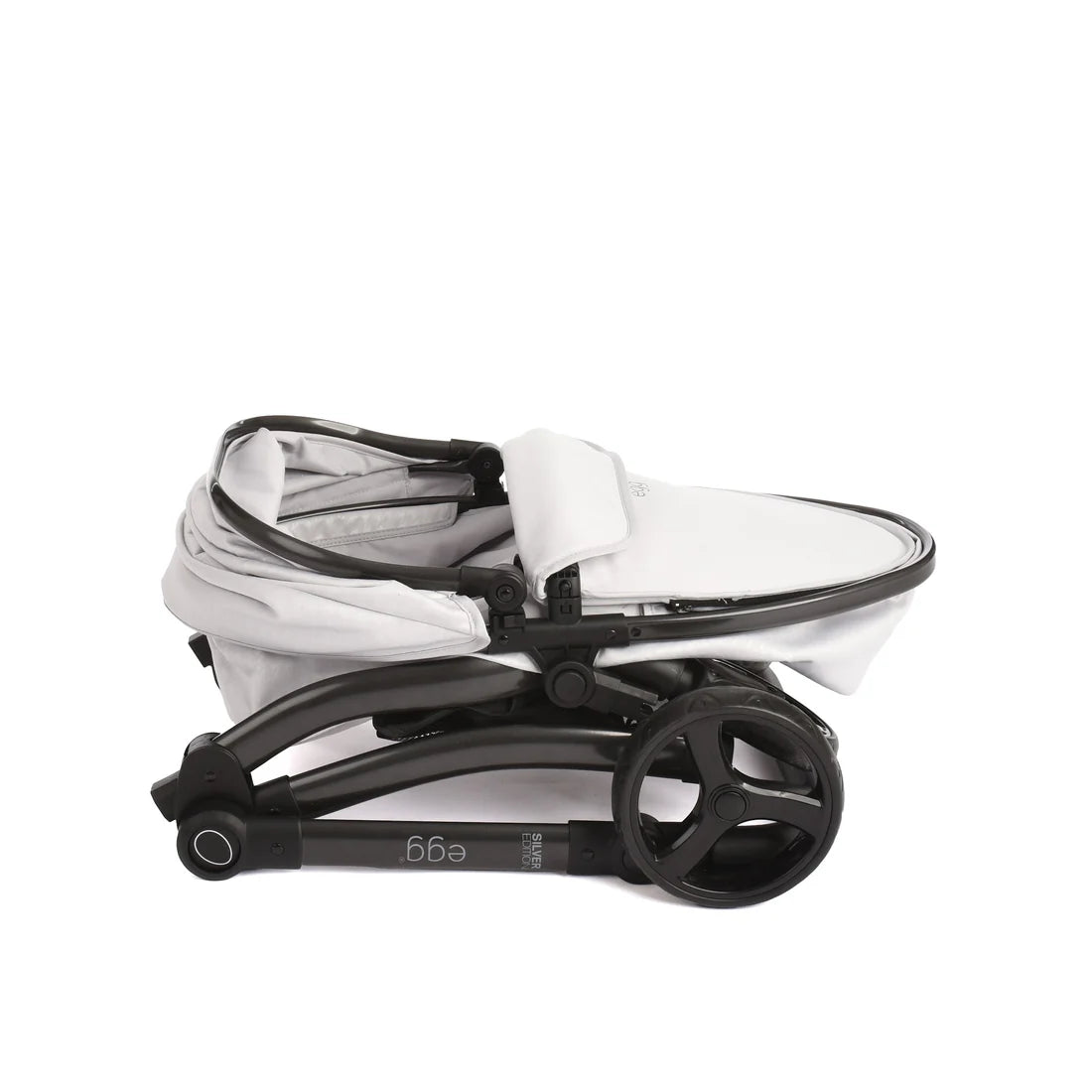 egg Dolls Pram by Roma - Houndstooth Silver