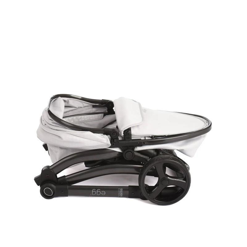 egg Dolls Pram by Roma - Houndstooth Silver