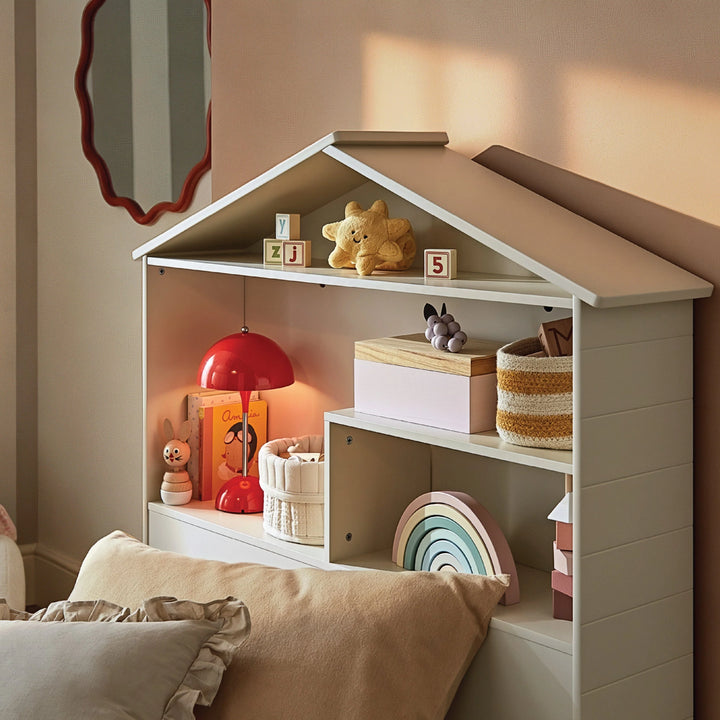 CuddleCo Play House Single Bed with Storage - Pebble