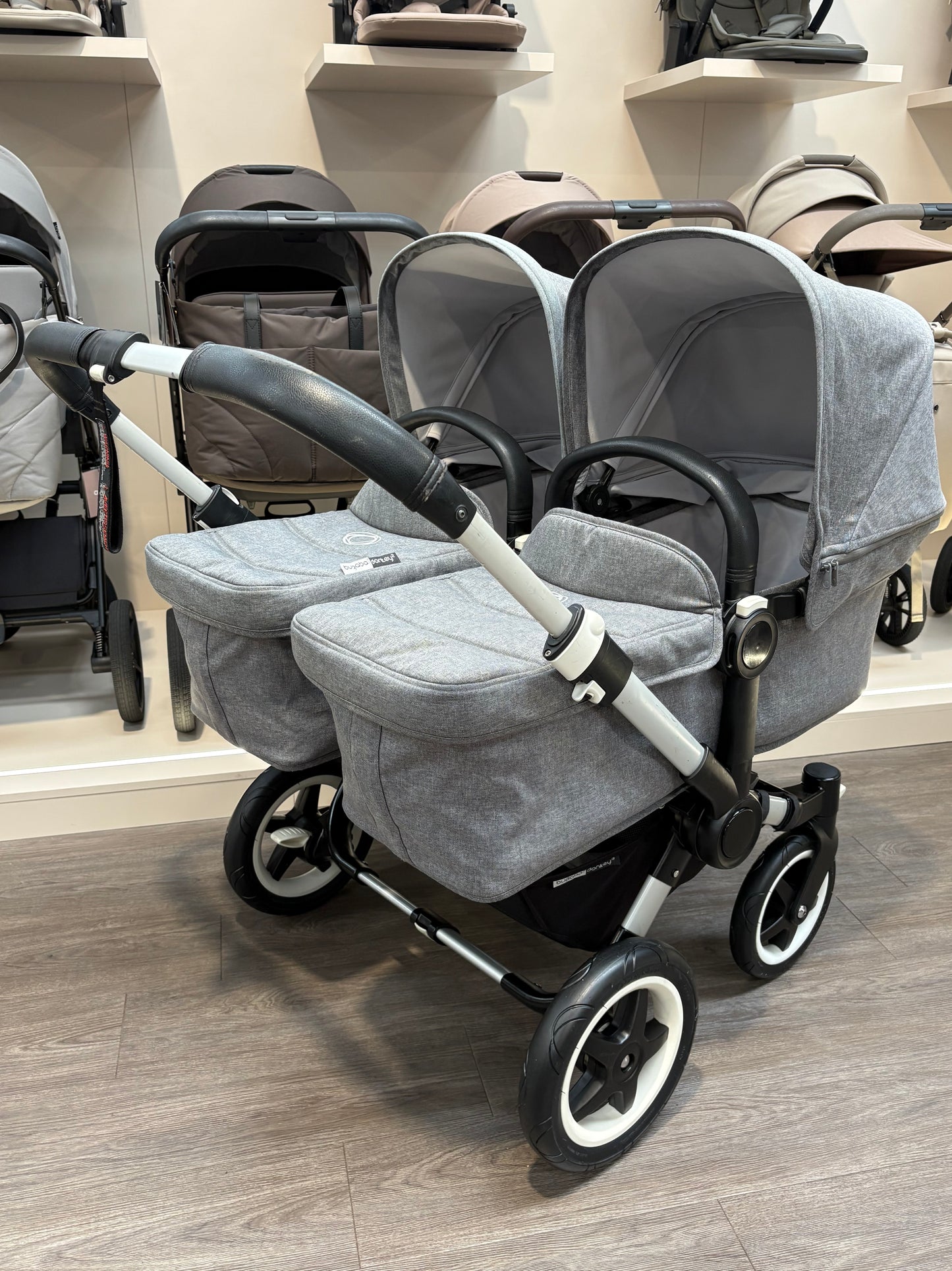 PRE LOVED Bugaboo Donkey2 Twin Pushchair - Grey Melange