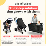 SnoozeShade Plus Deluxe Premium Stroller Sun Shade - Grey