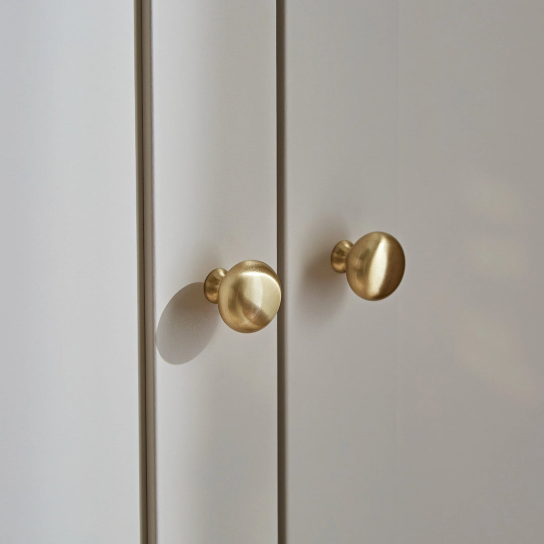 CuddleCo Clara 3 Door Triple Wardrobe - Cashmere & Ash