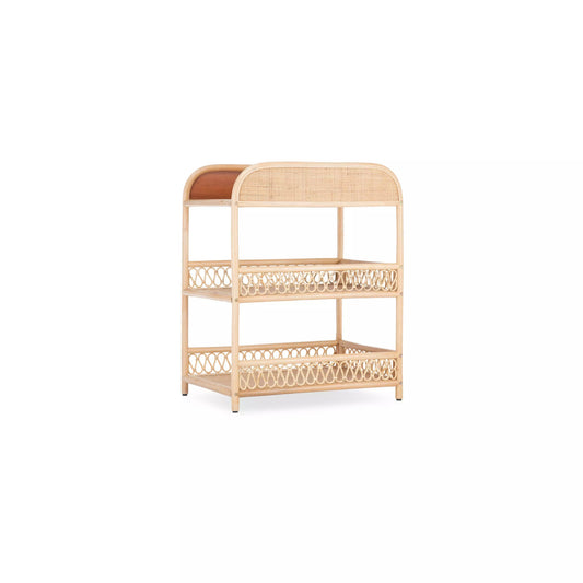 CuddleCo Aria Rattan Changing Table - Natural