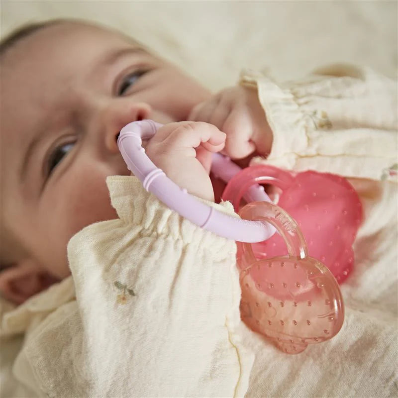 Matchstick Monkey Cooling Teether - Lilac, Pink & Dusty Pink