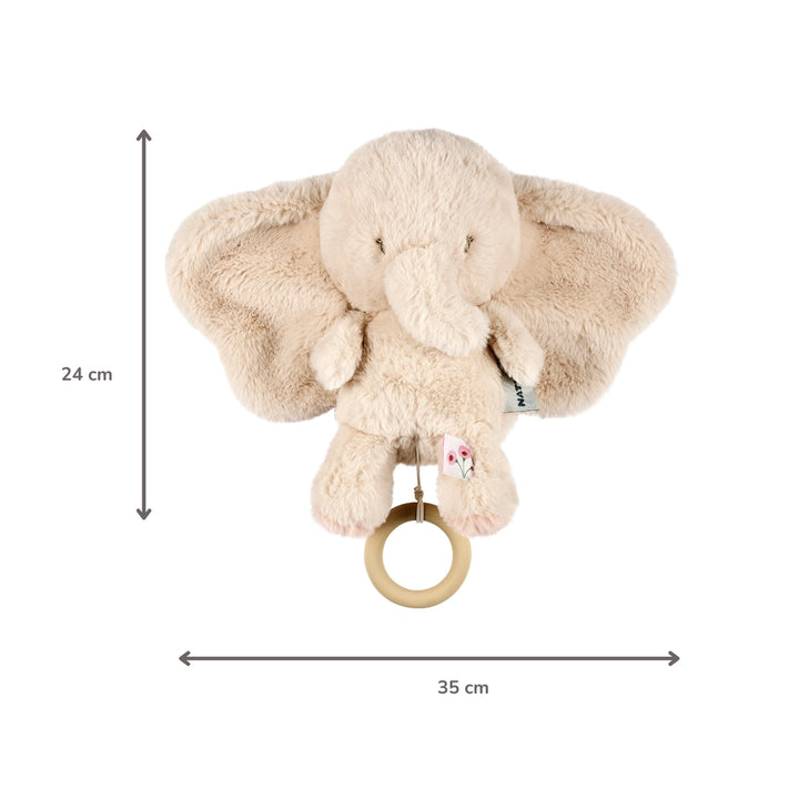 Nattou Fanfan Musical Soft Cuddle Elephant - Sand