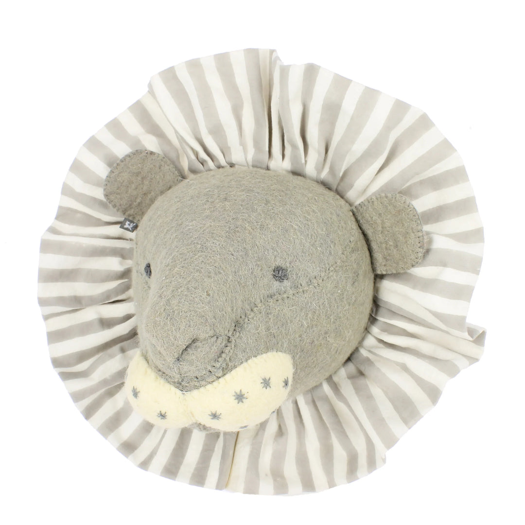 Fiona Walker Lion with Vintage Ruff Head Mini - Grey