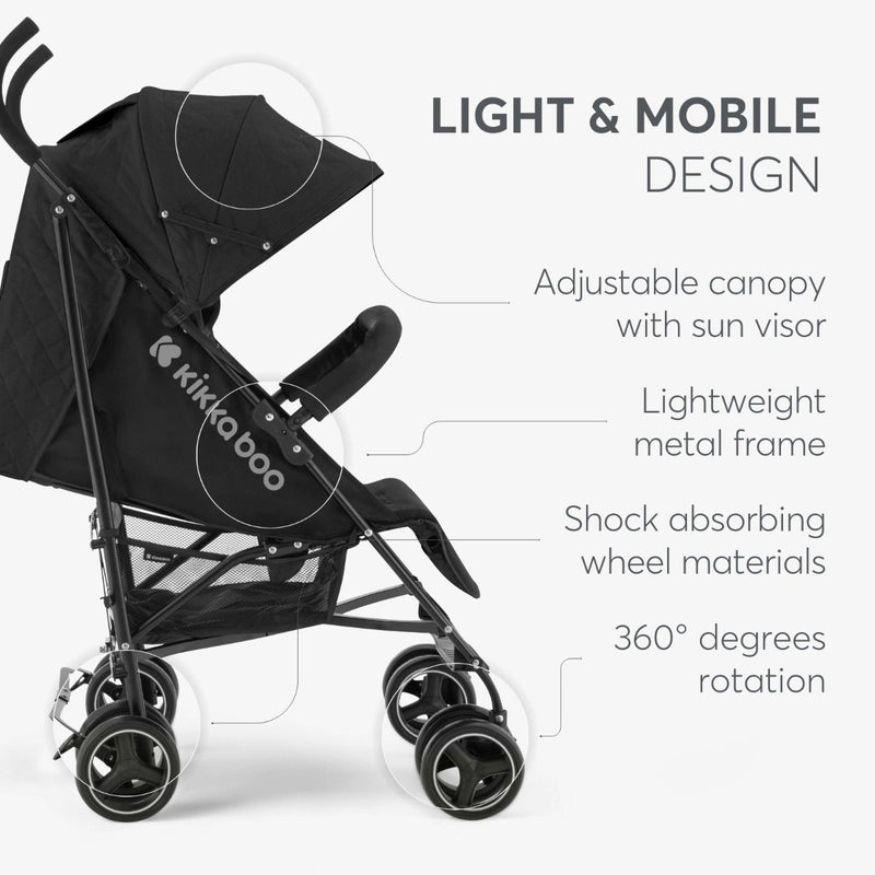 OPEN BOX Kikkaboo Lightweight Beetle Stroller - Beige