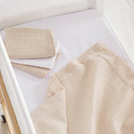 CuddleCo Universal Crib/Co-Sleeper Bedding Set - Cashmere Waffle