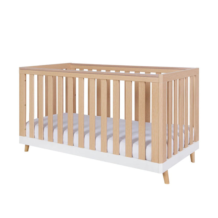 Tutti Bambini Hygge Cot Bed - White/Light Oak