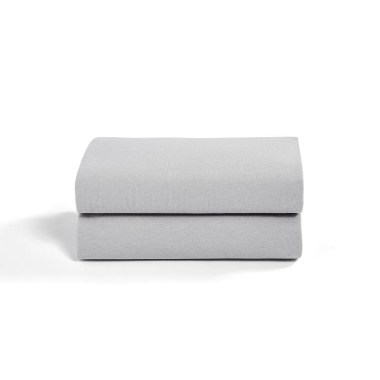 Snuz Moses Basket/Pram 2 Pack Fitted Sheets – Grey