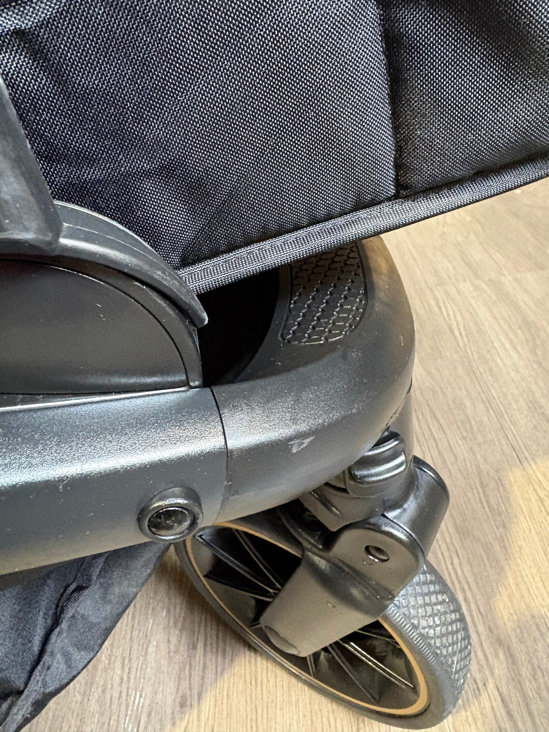 PRE LOVED My Babiie MB33 Twin Pushchair with Infant Carrier - Black Leopard