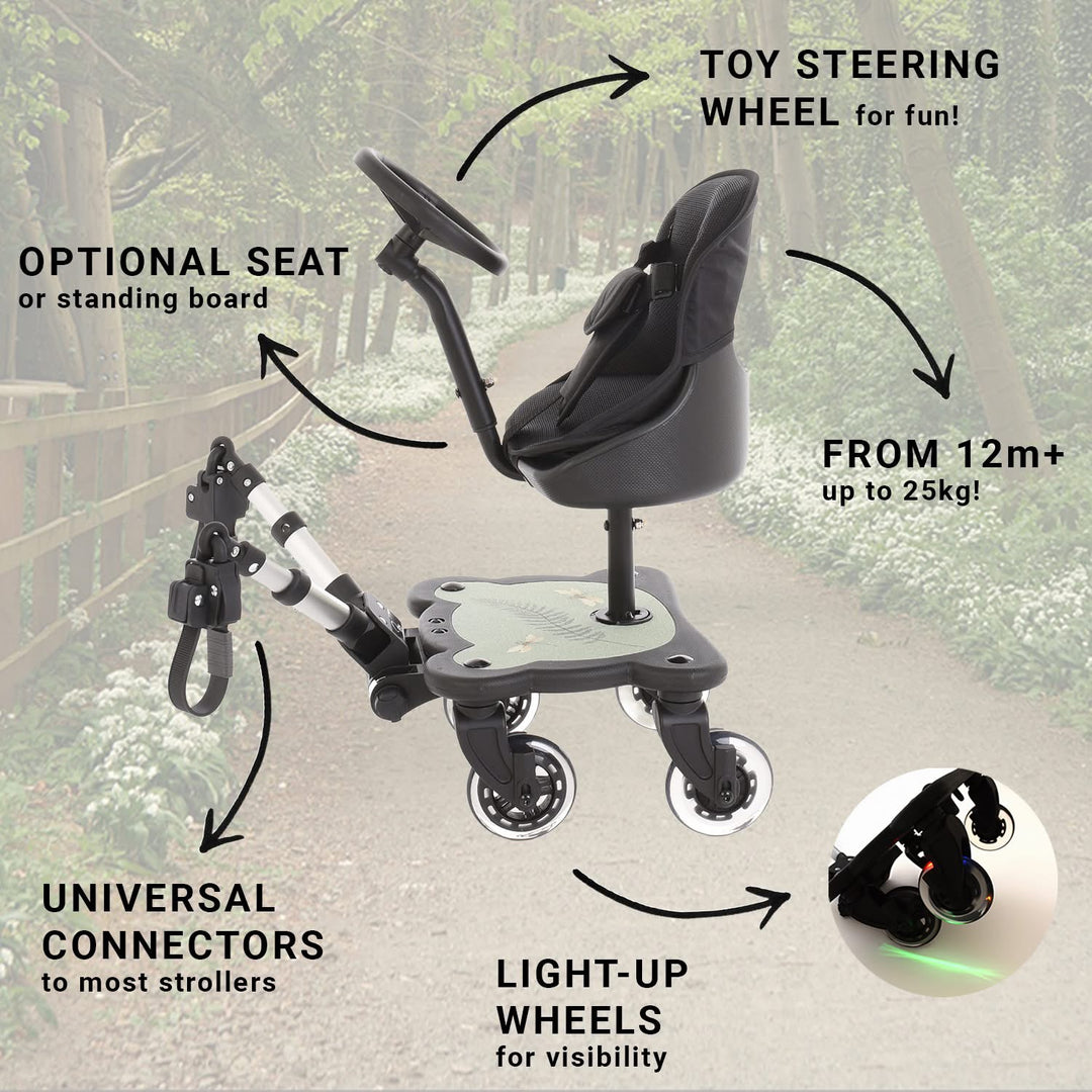 Roma 4Rider Buggy Board + Seat - RHS Fern