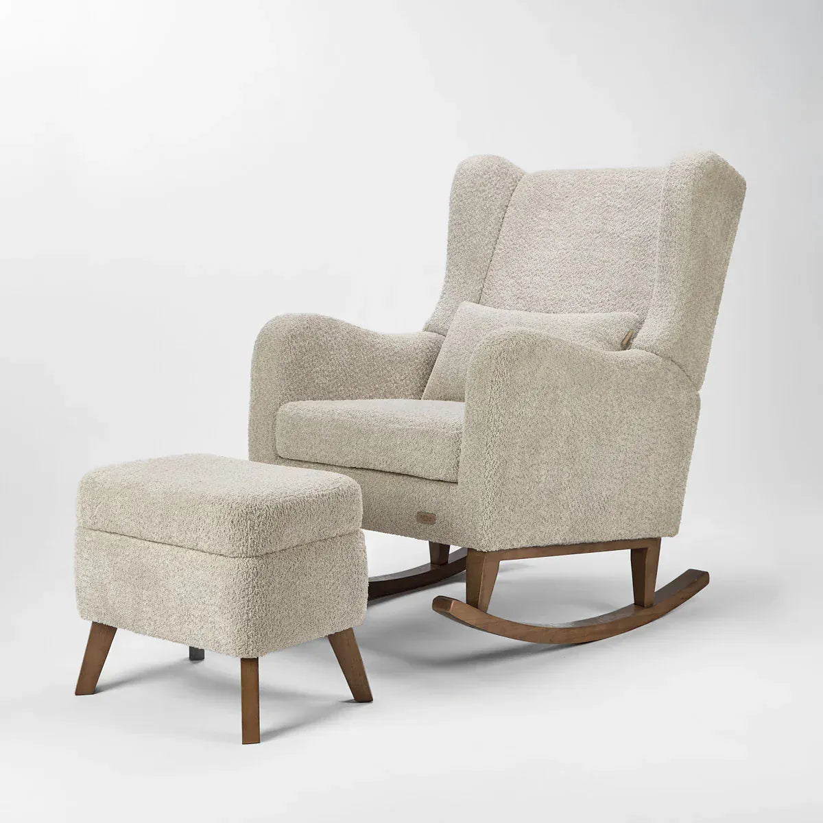 Tutti Bambini Harper Rocking Chair & Footstool - Mushroom