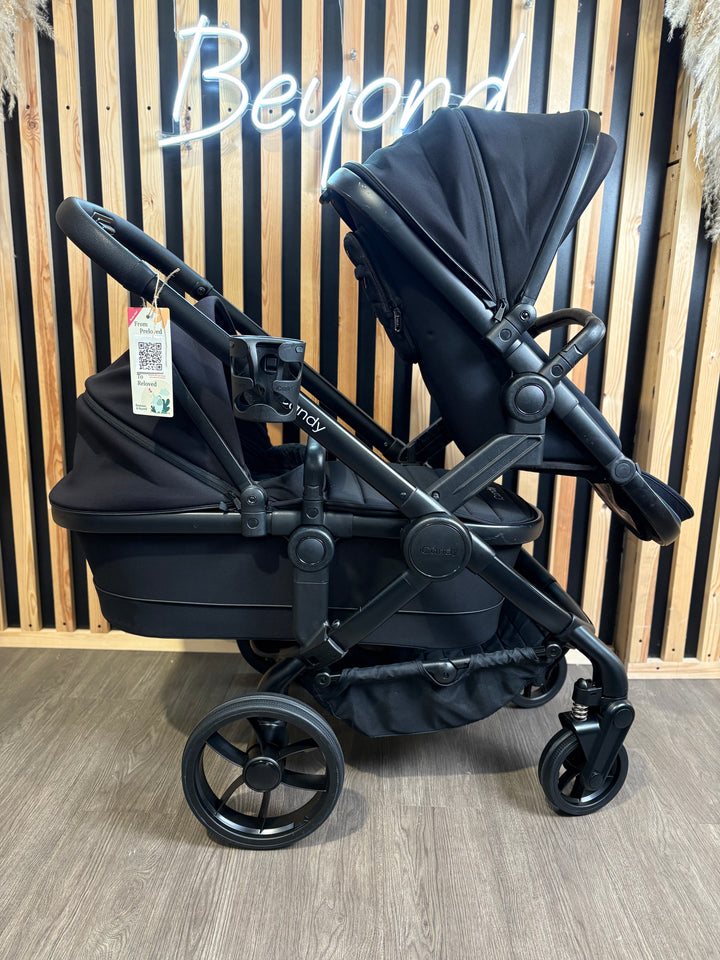 PRE LOVED iCandy Peach 7 Double Travel System - Jet/Black