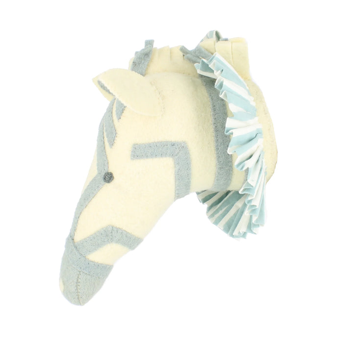 Fiona Walker Zebra with Vintage Ruff Mini Head - Blue