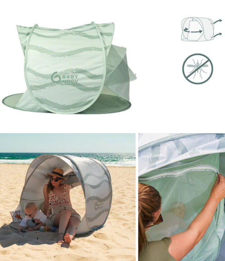 Babymoov Moov & Protect Anti UV Cooling Tent 50+ UPF - Green Lagoon