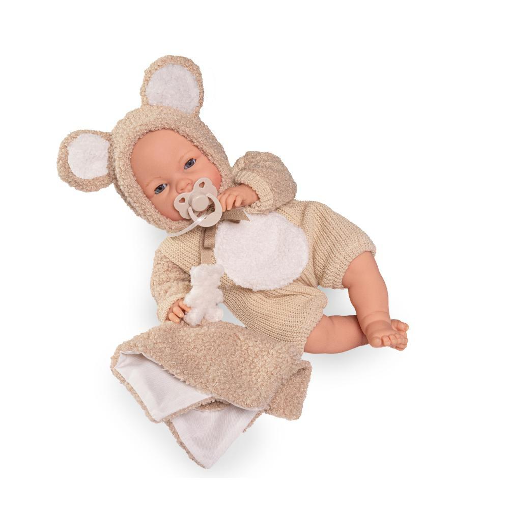 Roma Teddy Doll - Cries with Dummy 37cm