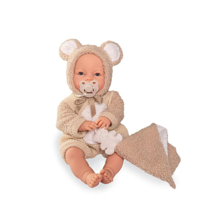Roma Teddy Doll - Cries with Dummy 37cm