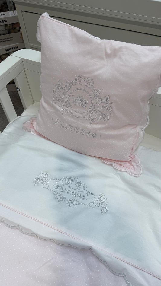 EX DISPLAY Funnababy Princess Cot Bed Quilt & Pillow Decor Set