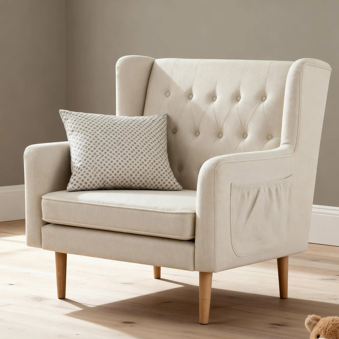 Babymore Lux Snuggle Rocking Chair – Ivory