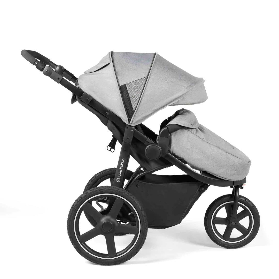 Ickle Bubba Venus Jogger Prime & Newborn Cocoon Bundle - Black/Space Grey