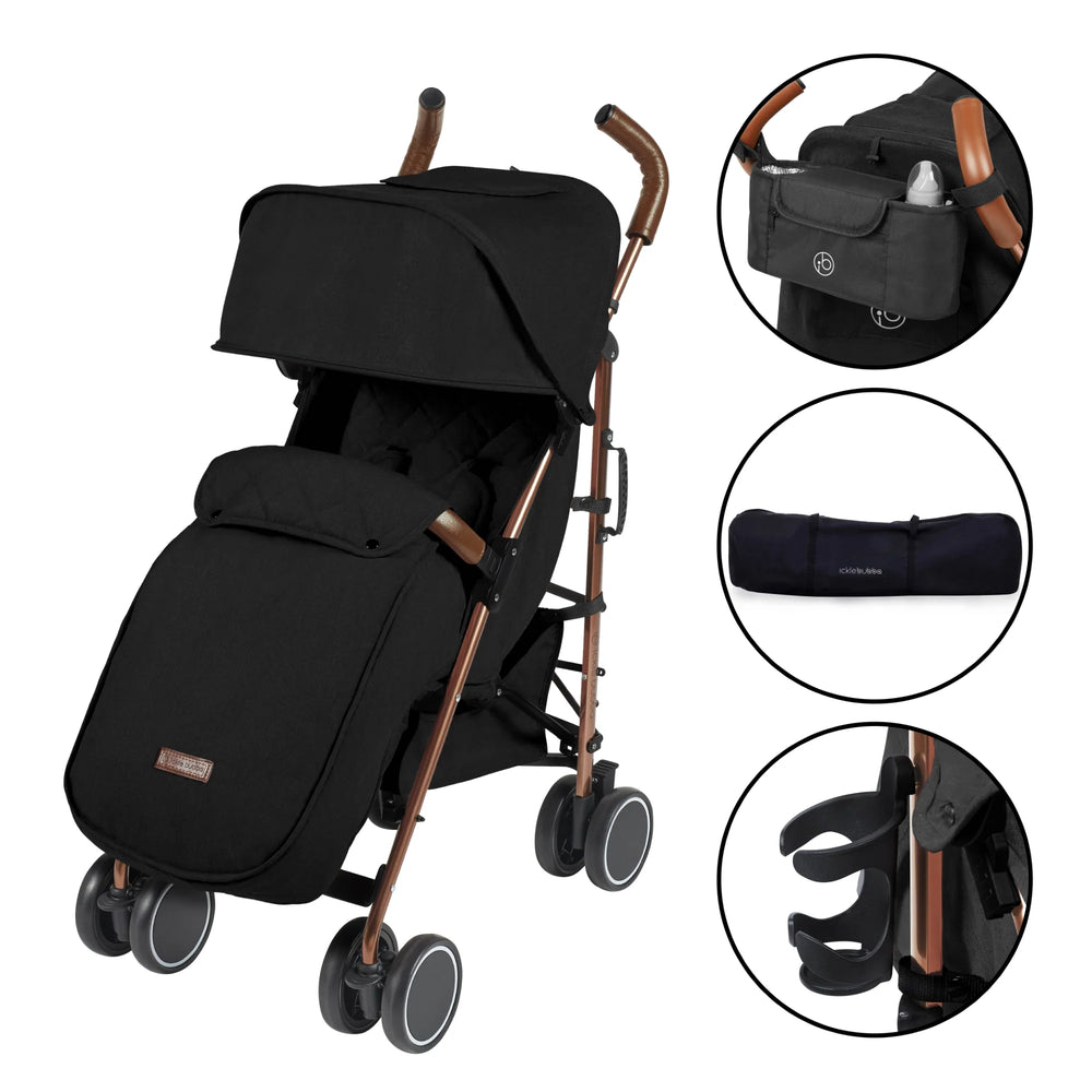 Ickle Bubba Discovery Stroller Black Rose Gold – Bambinosandbeyond
