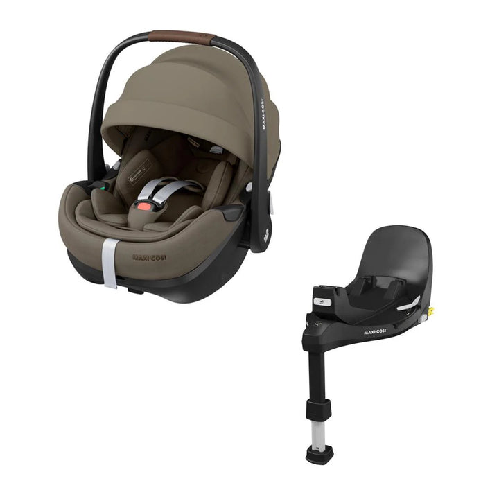 Maxi-Cosi Pebble 360 Pro Car Seat - Twillic Truffle + Slide Tech 360 Pro Isofix Base