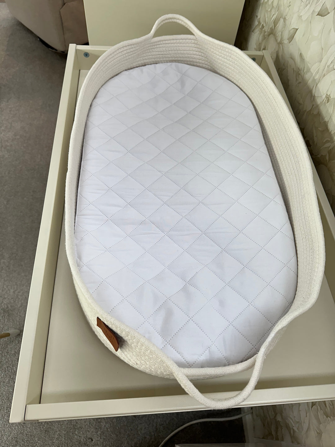 Cotton Rope Caddy & Changing Basket Duo - Off White