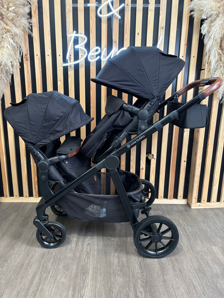 PRE LOVED Ickle Bubba Virgo Twin Car Seat Bundle - Black