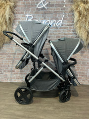 PRE LOVED Baby Elegance Cupla Duo Twin Travel System - Grey