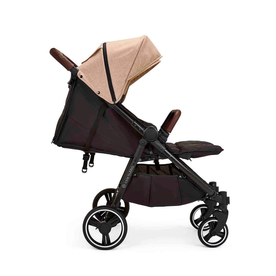 Ickle Bubba Venus Twin Double Stroller - Black/Biscuit