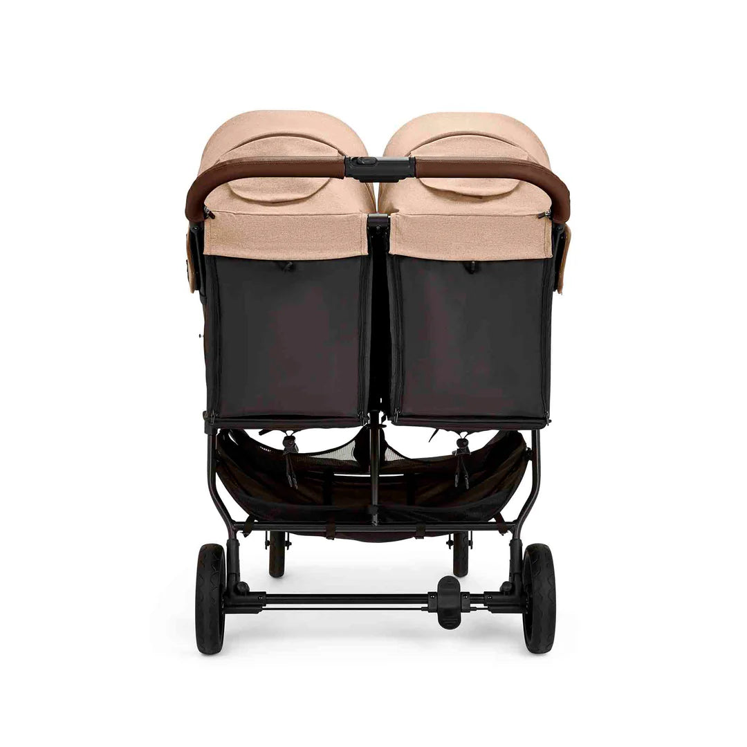Ickle Bubba Venus Twin Double Stroller - Black/Biscuit