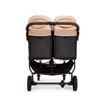 Ickle Bubba Venus Twin Double Stroller - Black/Biscuit