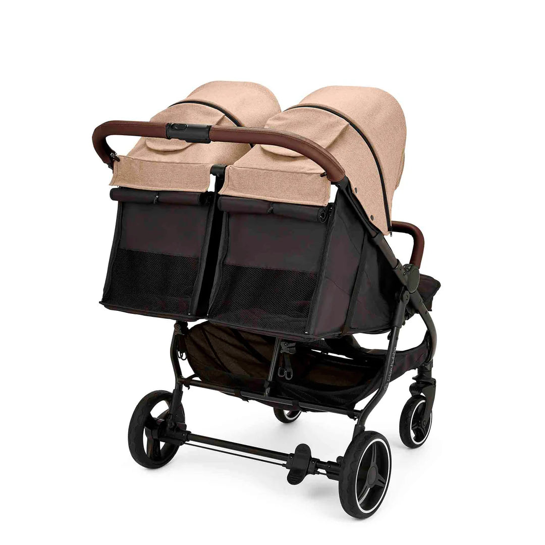 Ickle Bubba Venus Twin Double Stroller - Black/Biscuit