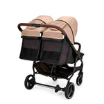 Ickle Bubba Venus Twin Double Stroller - Black/Biscuit