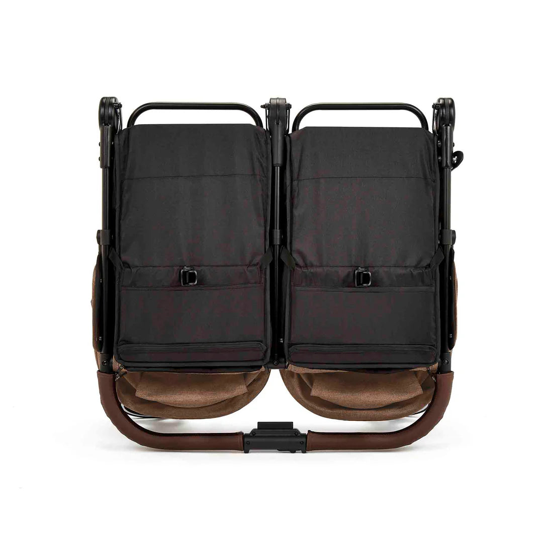 Ickle Bubba Venus Twin Double Stroller - Black/Biscuit