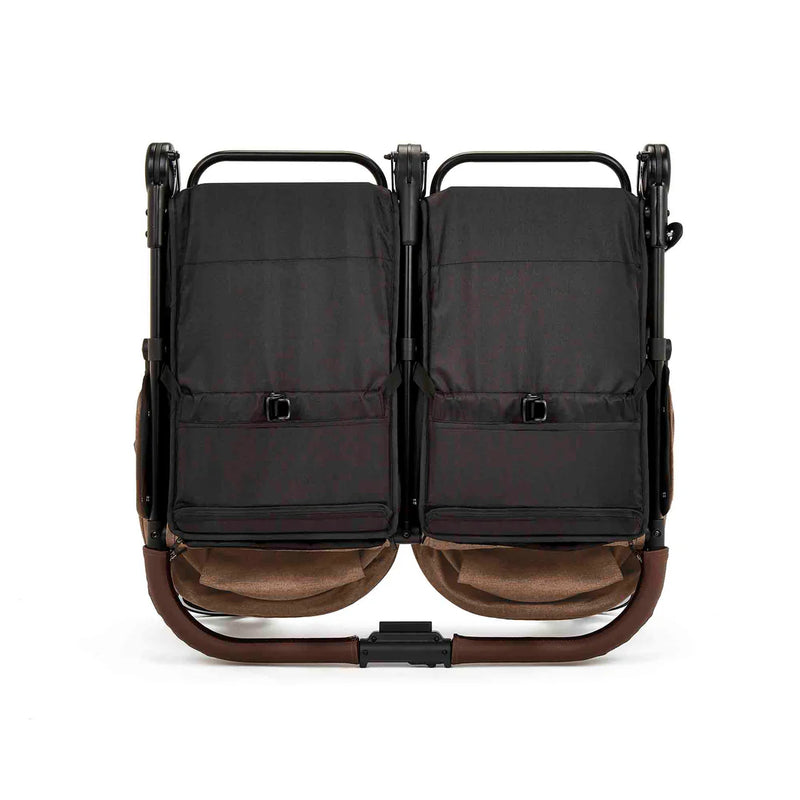 Ickle Bubba Venus Twin Double Stroller - Black/Biscuit