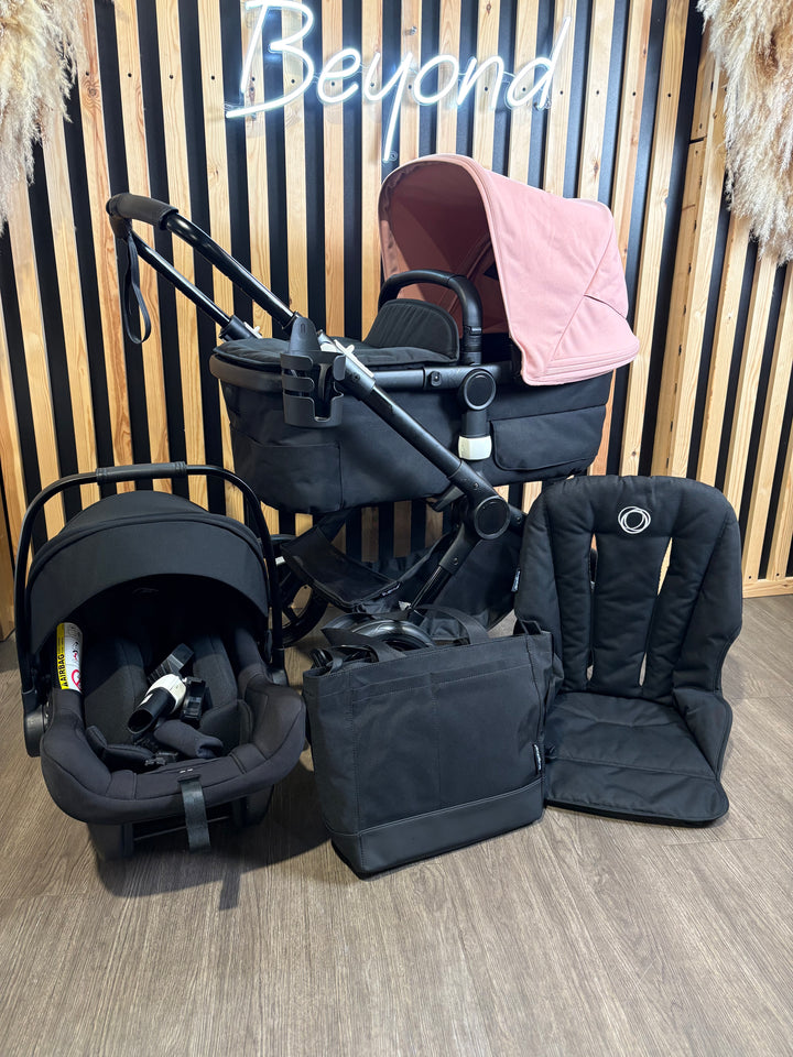 PRE LOVED Bugaboo Fox3 Travel System - Black/Pink