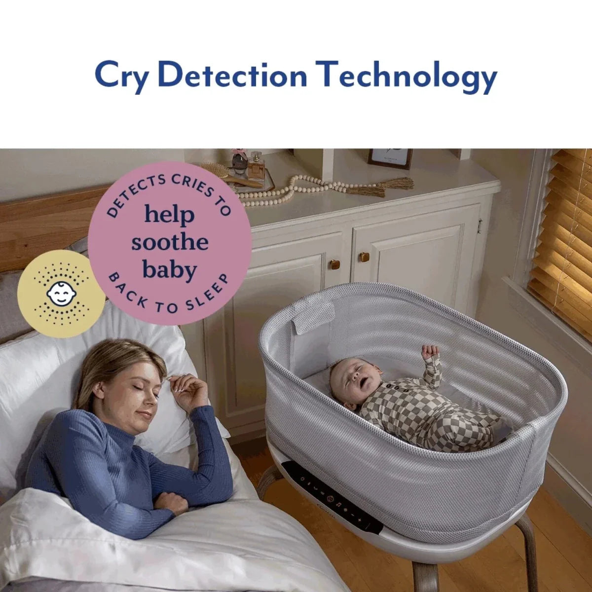 Graco Eluma Nest Bedside Crib - Luna