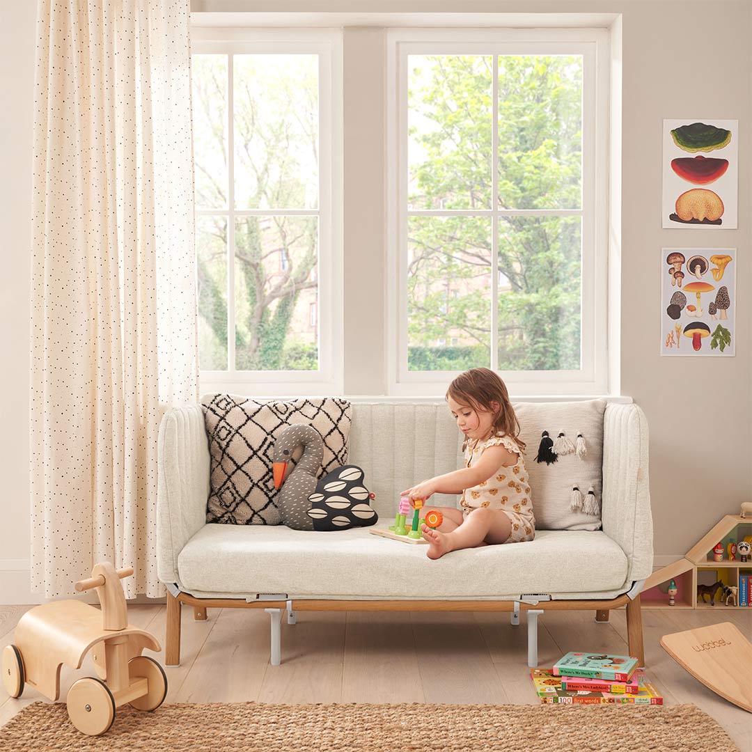 Tutti Bambini CoZee XL Junior Bed + Sofa Expansion Pack - Scandinavian Walnut/Ecru