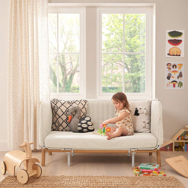 Tutti Bambini CoZee XL Junior Bed + Sofa Expansion Pack - Scandinavian Walnut/Ecru