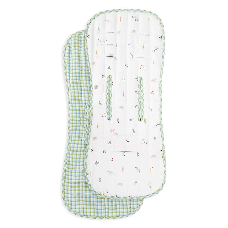 Avery Row Pram Liner - Little Farm/Greenhouse Gingham