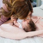 Lulujo Waffle Blanket - Ballet Slipper