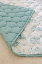 Gilded Bird Circus Toile Quilted Playmat