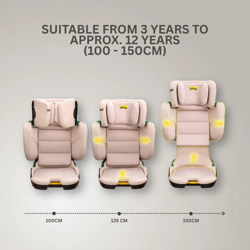 JoviKids Rober+ i-Size Group Booster Car Seat – Rosewood