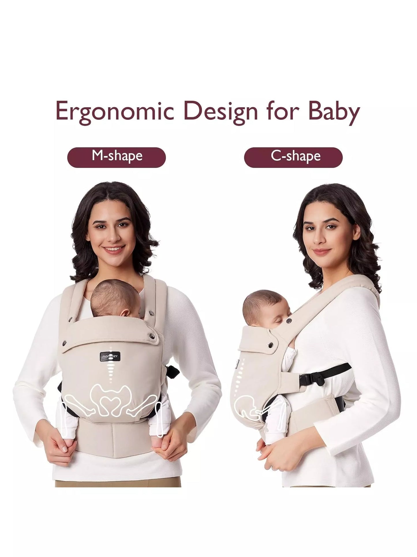 Momcozy Baby Carrier Newborn to Toddler Air Mesh - Pink