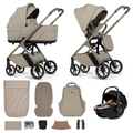Venicci Tila 13 Piece Luxury Tiago Travel System Bundle - Latte