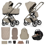 Venicci Tila 13 Piece Luxury Tiago Travel System Bundle - Latte